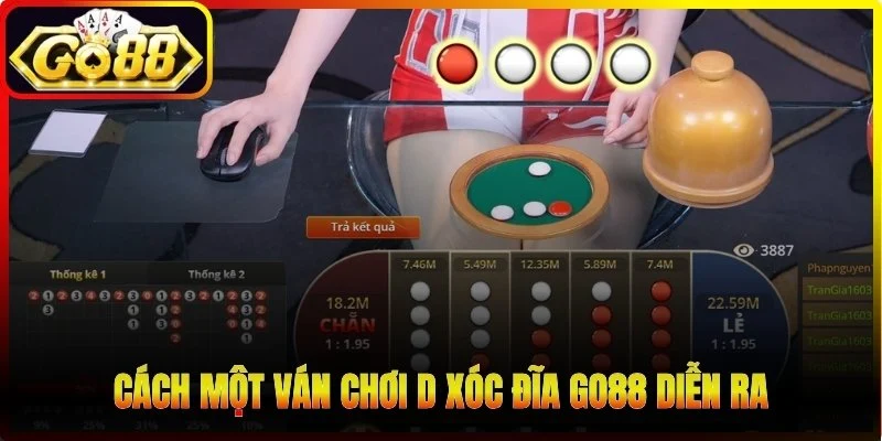 Cách một ván chơi D xóc đĩa Go88 diễn ra