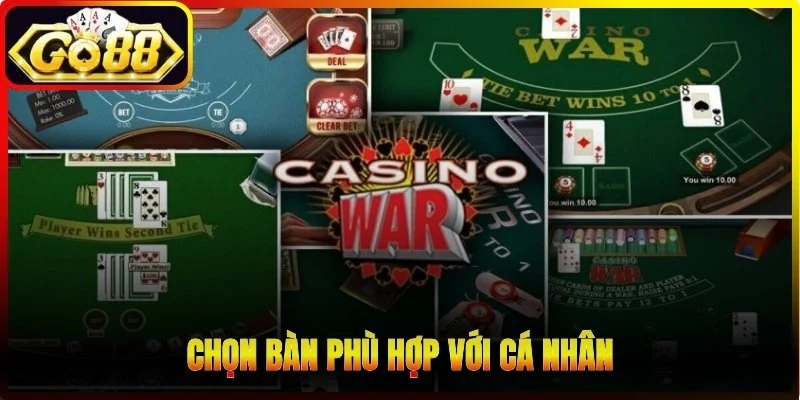 Chọn bàn phù hợp với cá nhân