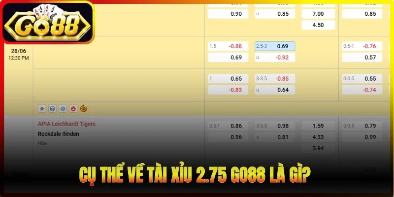 Cụ thể về tài xỉu 2.75 Go88 là gì?