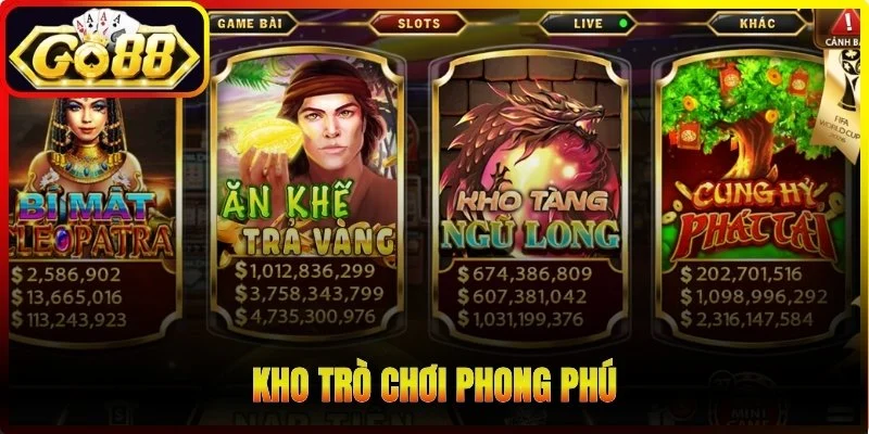 Kho trò chơi phong phú