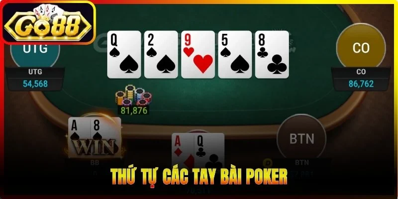 Thứ tự các tay bài Poker