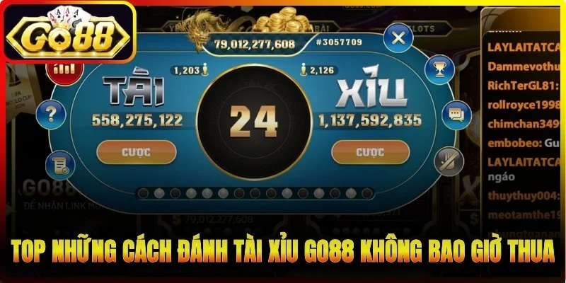 Top những cách đánh tài xỉu Go88 không bao giờ thua